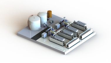 Εγκαταστάσεις παραγωγής ενέργειας Genset, συσκευασμένες εγκαταστάσεις παραγωγής ενέργειας 20MW 400V/11KV/23KV