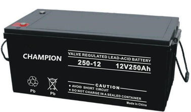 όξινη μπαταρία μολύβδου 6FM250G 12v 250ah ηλιακή επαναφορτιζόμενη για από τα ηλιακά συστήματα πλέγματος
